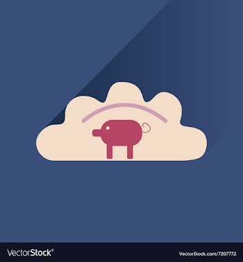 Flat with shadow Icon dumplings and pork vector image