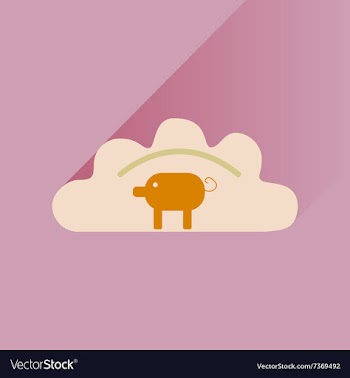 Flat with shadow Icon dumplings and pork vector image