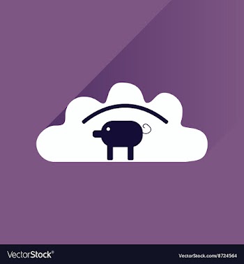 Flat with shadow Icon dumplings and pork vector image