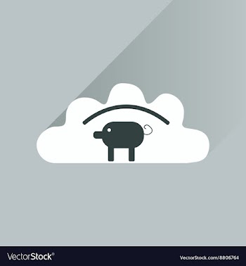 Flat with shadow Icon dumplings and pork vector image
