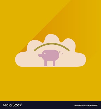 Flat with shadow Icon dumplings and pork vector image