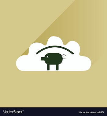 Flat with shadow Icon dumplings and pork vector image