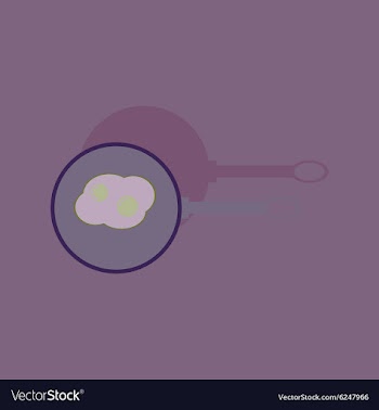 Flat with shadow Icon egg in frying pan vector image