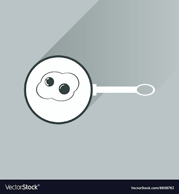 Flat with shadow Icon egg in frying pan vector image