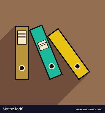 Flat with shadow icon folders for documents vector image