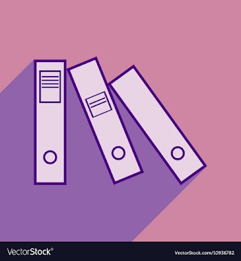 Flat with shadow icon folders for documents vector image