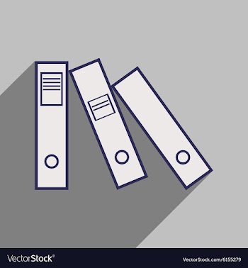 Flat with shadow icon folders for documents vector image