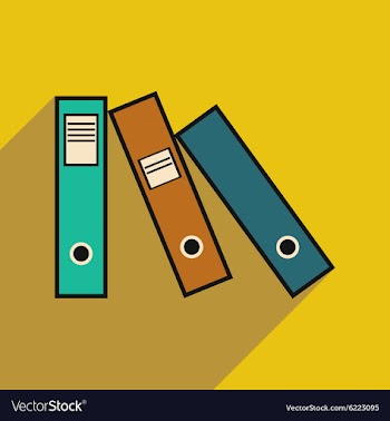 Flat with shadow icon folders for documents vector image
