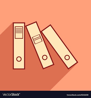 Flat with shadow icon folders for documents vector image