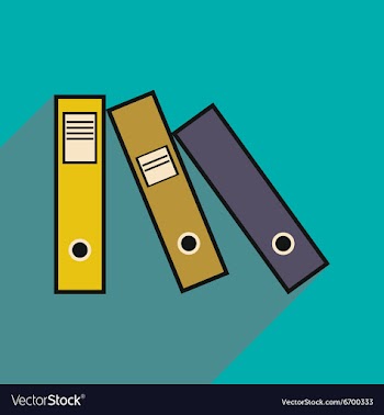 Flat with shadow icon folders for documents vector image