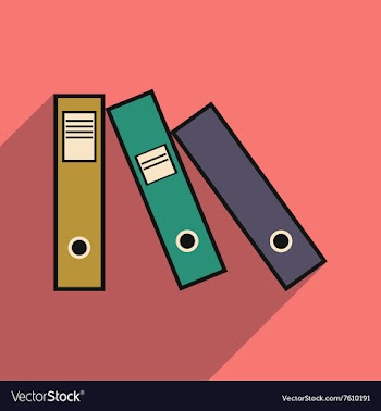 Flat with shadow icon folders for documents vector image