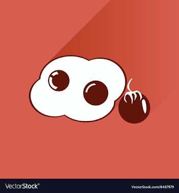 Flat with shadow Icon fried eggs and tomato vector image