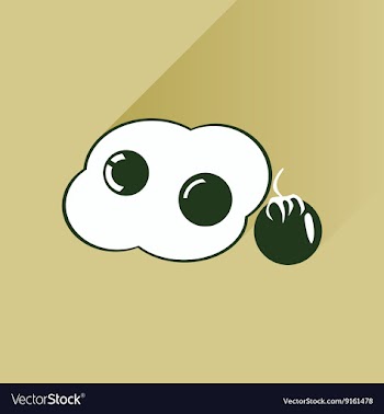 Flat with shadow Icon fried eggs and tomato vector image