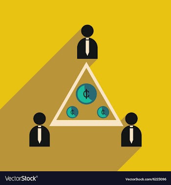 Flat with shadow icon group of people coins vector image