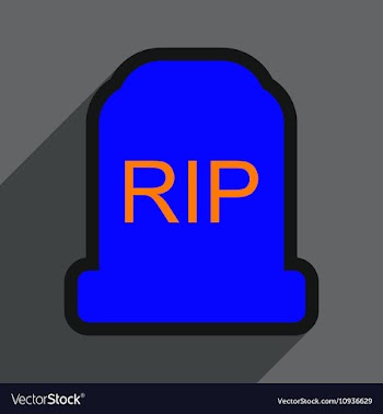 Flat with shadow Icon headstone on a colored vector image