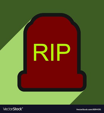 Flat with shadow Icon headstone on a colored vector image