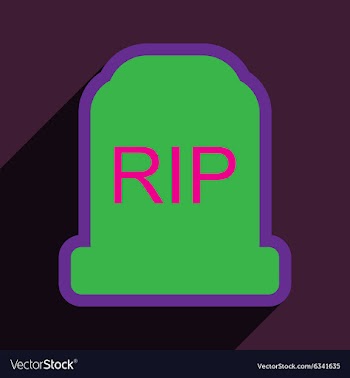 Flat with shadow Icon headstone on a colored vector image