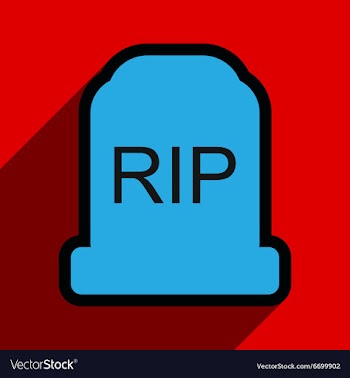 Flat with shadow Icon headstone on a colored vector image
