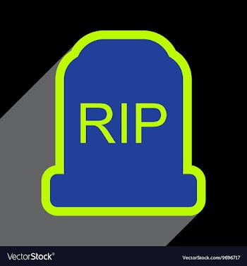 Flat with shadow Icon headstone on a colored vector image