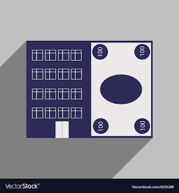 Flat with shadow icon House and bill vector image