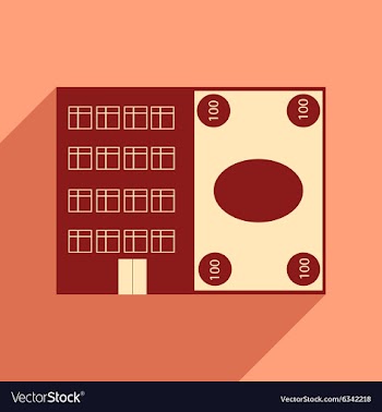 Flat with shadow icon House and bill vector image