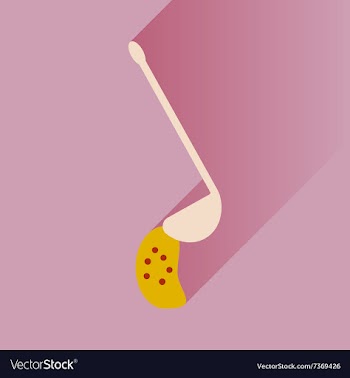 Flat with shadow Icon ladle soup on bright vector image