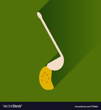 Flat with shadow Icon ladle soup on bright vector image
