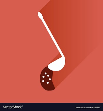 Flat with shadow Icon ladle soup on bright vector image