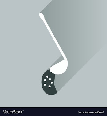 Flat with shadow Icon ladle soup on bright vector image
