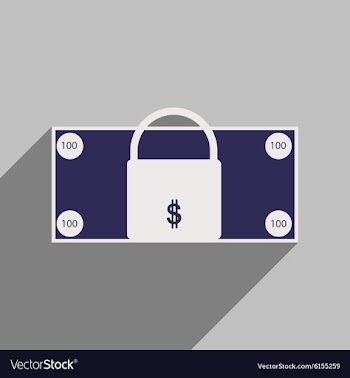 Flat with shadow icon lock and dollar vector image