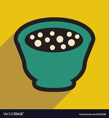 Flat with shadow icon miso soup on stylish vector image