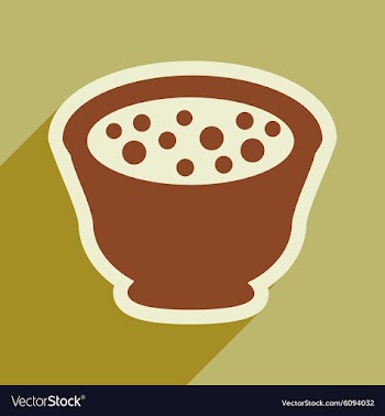Flat with shadow icon miso soup on stylish vector image