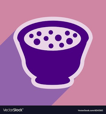 Flat with shadow icon miso soup on stylish vector image