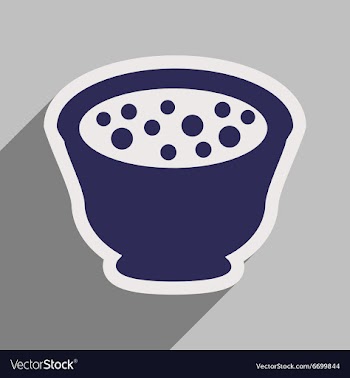 Flat with shadow icon miso soup on stylish vector image