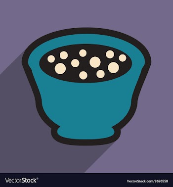 Flat with shadow icon miso soup on stylish vector image