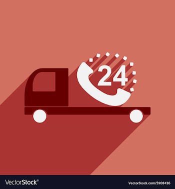 Flat with shadow icon mobile application car round vector image