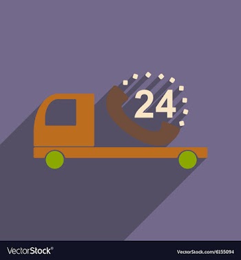 Flat with shadow icon mobile application car round vector image