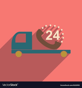 Flat with shadow icon mobile application car round vector image