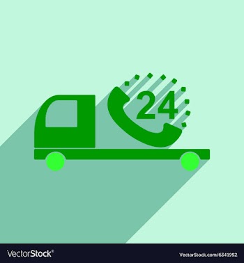 Flat with shadow icon mobile application car round vector image