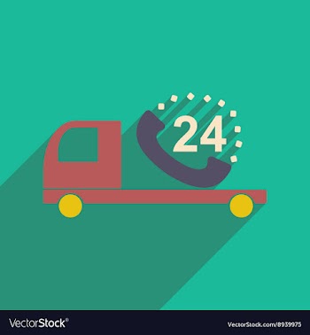 Flat with shadow icon mobile application car round vector image