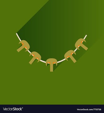 Flat with shadow Icon mushrooms skewers on stylish vector image