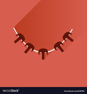 Flat with shadow Icon mushrooms skewers on stylish vector image