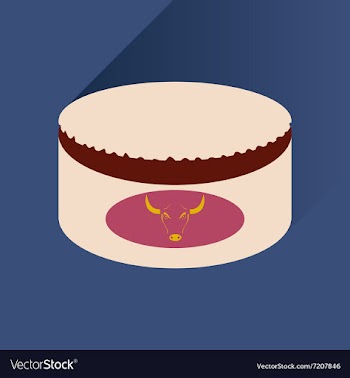 Flat with shadow Icon Open canned beef vector image