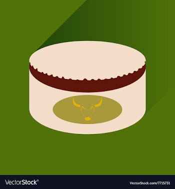 Flat with shadow Icon Open canned beef vector image