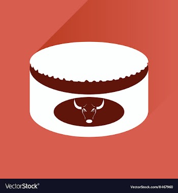 Flat with shadow Icon Open canned beef vector image