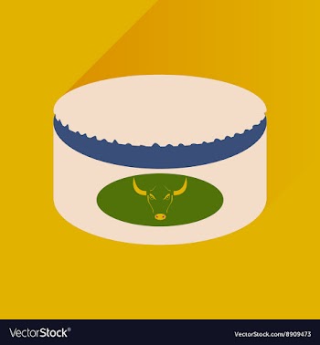 Flat with shadow Icon Open canned beef vector image