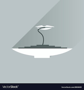 Flat with shadow Icon plate spaghetti lips vector image