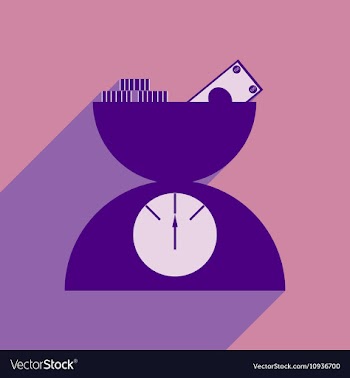 Flat with shadow icon Scale full of money vector image