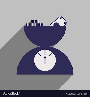 Flat with shadow icon Scale full of money vector image