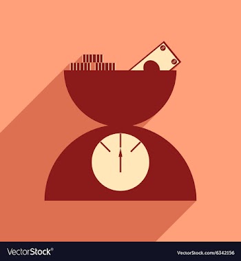 Flat with shadow icon Scale full of money vector image